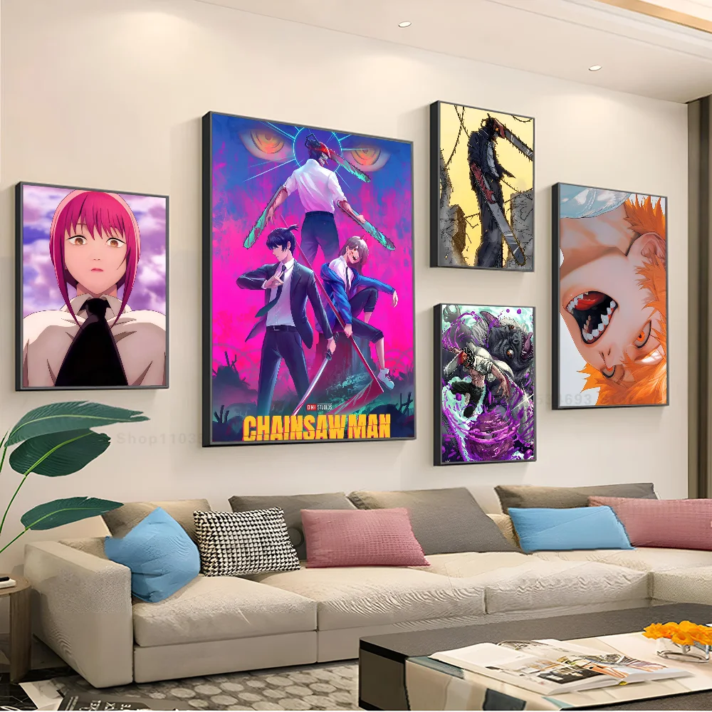 

Chainsaw Man Poster Paper Print Home Living Room Bedroom Entrance Bar Restaurant Cafe Art Painting Decoration