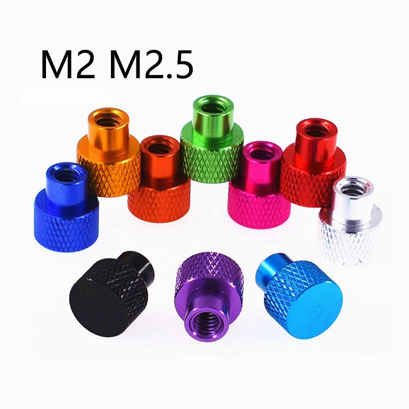 

1Pcs M2 M2.5 Blind hole Aluminum Thumb Nuts Frame Hand Tighten Flange Nut Step Knurled Thumb Nut for FPV RC Models