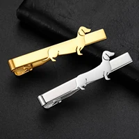 Stainless Steel Cute Dog Tie Clips Fashion Business Wedding Suit Accessories Necktie Clips for Women Men Couple Gifts Jewelry