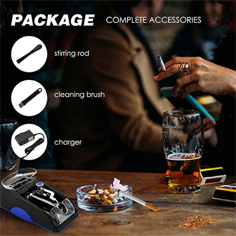 Description Picture 4 of item110V/230V Electric Automatic Cigarette Rolling Machine Cigar Roller Smoking Tool EU US Plug Injector Maker Cigarette Accessories