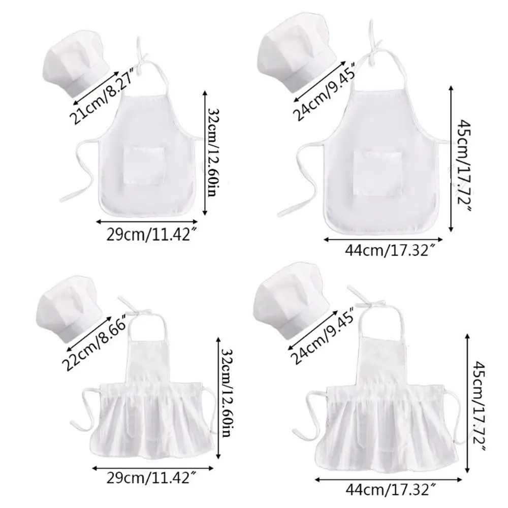 Cotton 2pcs/set Soft Hat Chef Cooking Baby Costume Photo Accessories Infant Photo Clothes Newborn Photography Props