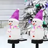 Christmas Snowman Solar Stake Lights Solar Powered Snowman Lights Waterproof Solar Christmas Decorations Outdoor Christmas For 3