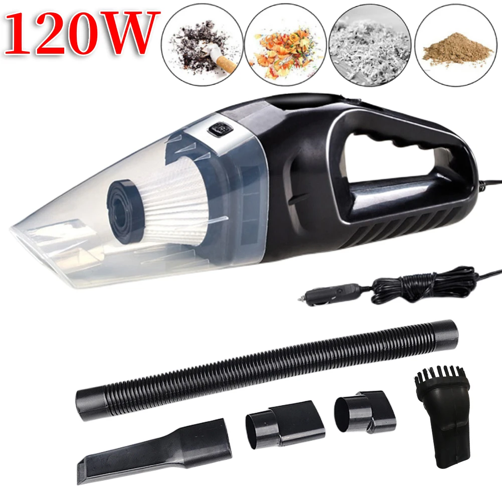 Vacuum Cleaner Handheld Vacuum Cleaner Portable Vacuum Cleaner Car Hoover Strong Suction Small Air Duster Dry Wet Dual Use Dust Cleaner with 5M Cable Powerful Hoover for Vehicle Home Cleaning