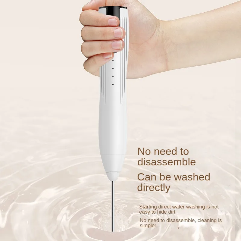 Portable Rechargeable Electric Milk Frother Foam Maker Handheld Foamer High Speeds Whisk Cappuccino Mixer Coffee Wand whisk 6