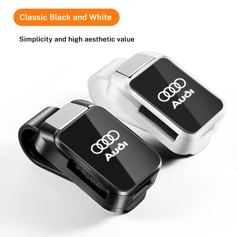 Car Sun Visor Glasses Clip Eyeglasses Storage Holder Audi SLine A3 A4 A5 A6 Q2 Q3 Q5 Q7 TT B5 8V 8P Auto Accessories