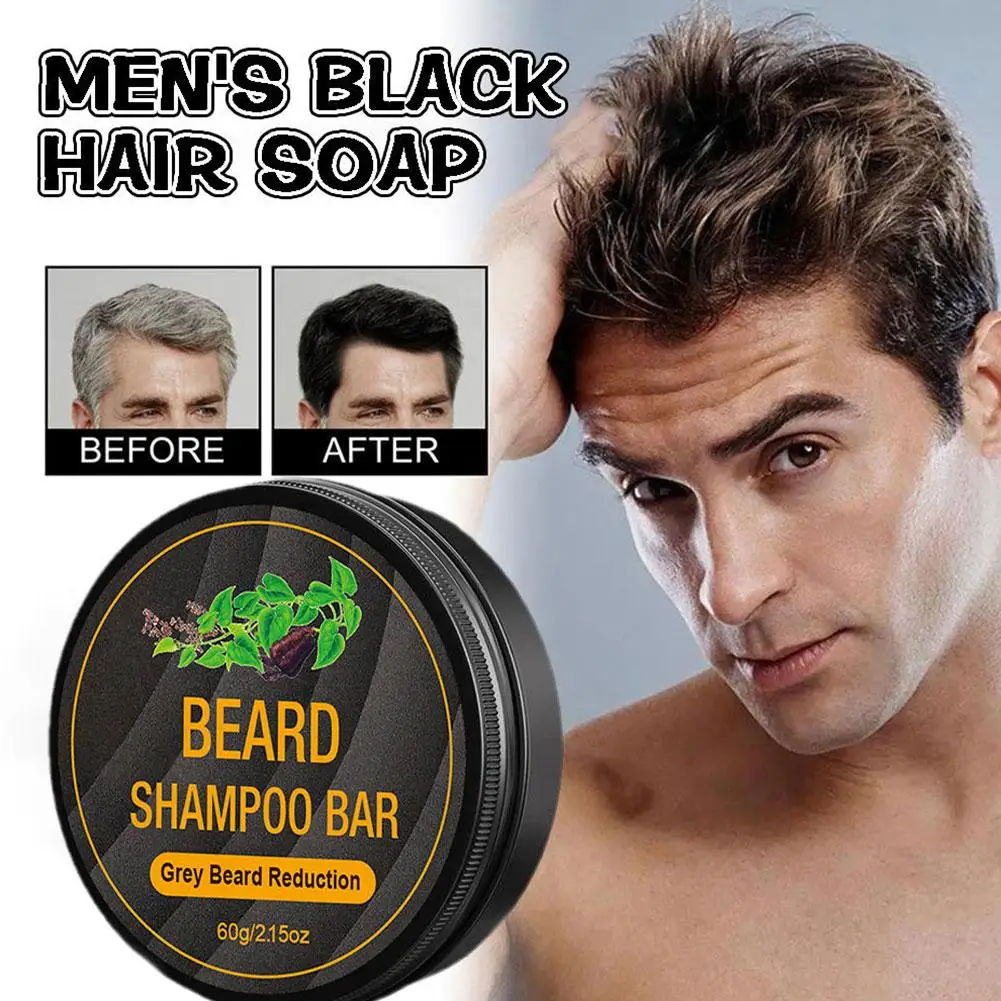 Beard Darkening Shampoo Bar Fallopia Gray Hair Coverage Bar Hair Remove Bar Darkening White Hair Gray Shampoo To Soap Black C0X7