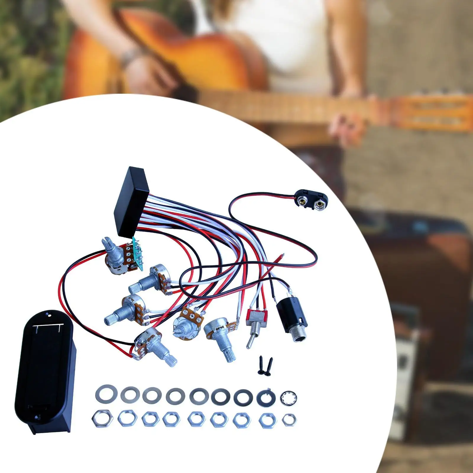 Enhanced Electric Bass Guitar Preamp Circuit with Three-Band Equalizer
