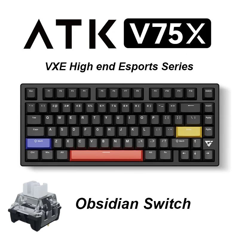 ATK V75X(サイド彫刻) メカニカルキーボード 極光アイスクリーム軸 ATK V75X(サイド彫刻) メカニカルキーボード 極光アイスクリーム軸