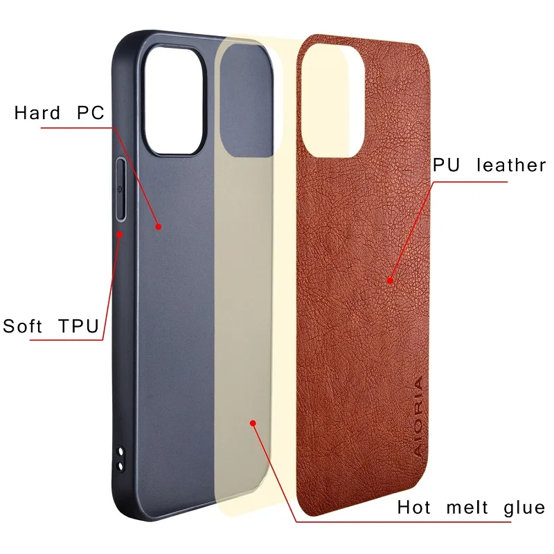 Luxury Slim Premium PU Leather Phone Case - Business Style Cover
