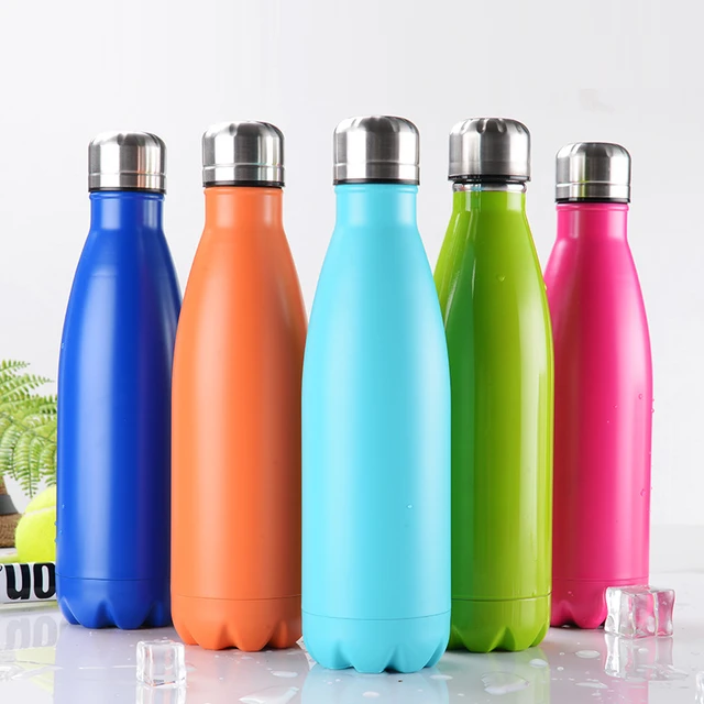 Bouteille isotherme solide avec couvercle, carafe en acier inoxydable, grande capacité, tasse à café glacé, portable, voyage, maison, cadeau d'été, 750 ml, 500ml 2
