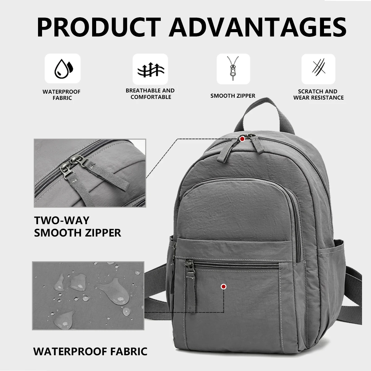 French Fresh Mommy Normcore Travel Backpack New Niche High-End Lightweight Commuter Fashion Burden-Reducing Backpack