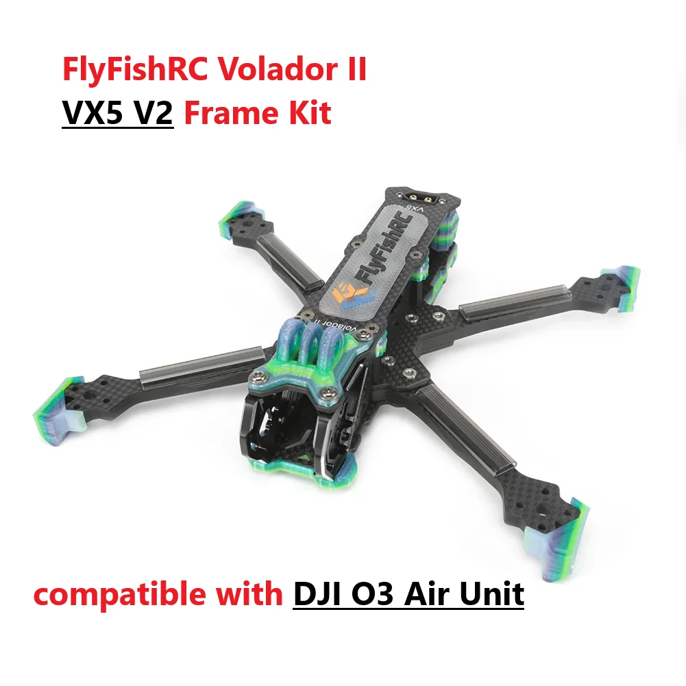 Flyfishrc Ii Vx5 V2 5 Pollici T700 Volador Fpv Freestyle Frame Kit Compatibile Con Dji O3 Air Unit Per Fpv Racing Drone