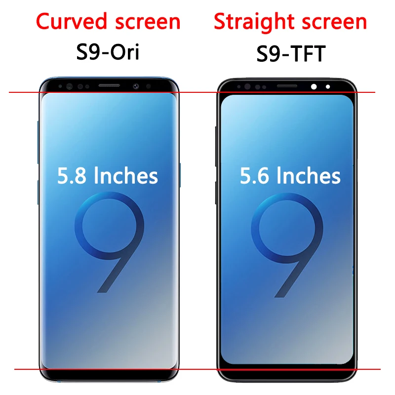 New TFT S9 Screen For Samsung  S9 G960 G960N G9600 G960U Lcd Display with Frame Touch Screen Digitizer Replacement