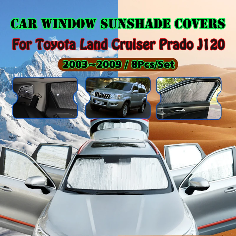 KUST Custom Fit Windshield Sun Shade For 2024-2025 Toyota Land Cruiser Prado – Foldable, UV Blocking | Keeps Car Cool, Protects Interior