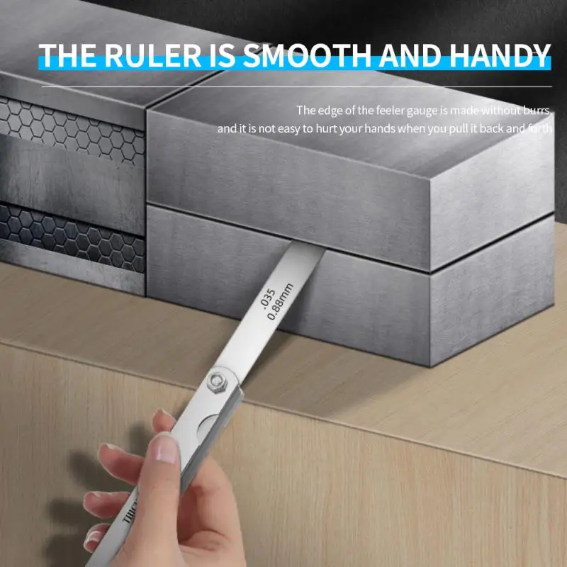 Feeler Gauge Metric Size 0.04mm-0.88mm Thickness Gauge Set Valves Spark Plug Gap For Measurement Probe Gap