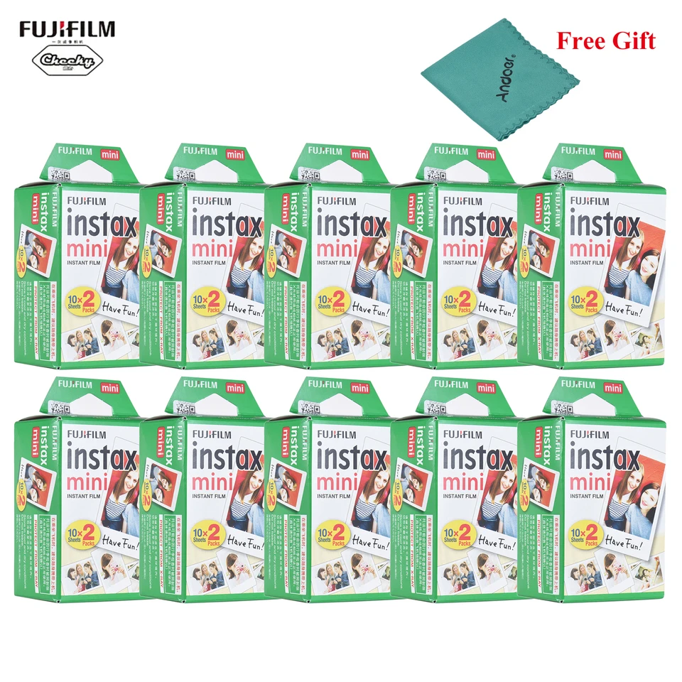 Fujifilm Instax Mini 20 hojas de película blanca Papel fotográfico Álbum de  instantáneas Impresión i Abanopi Película