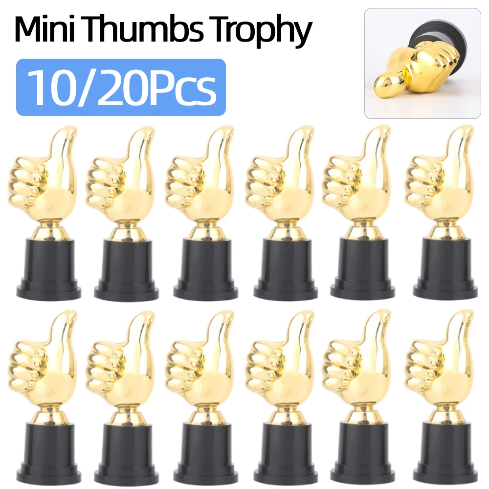 5 Inch Thumbs Up Trophy Competition Winner Prize Mini Victory Trophies Award Prizes For Children Party Favors Gifts 10/20Pcs