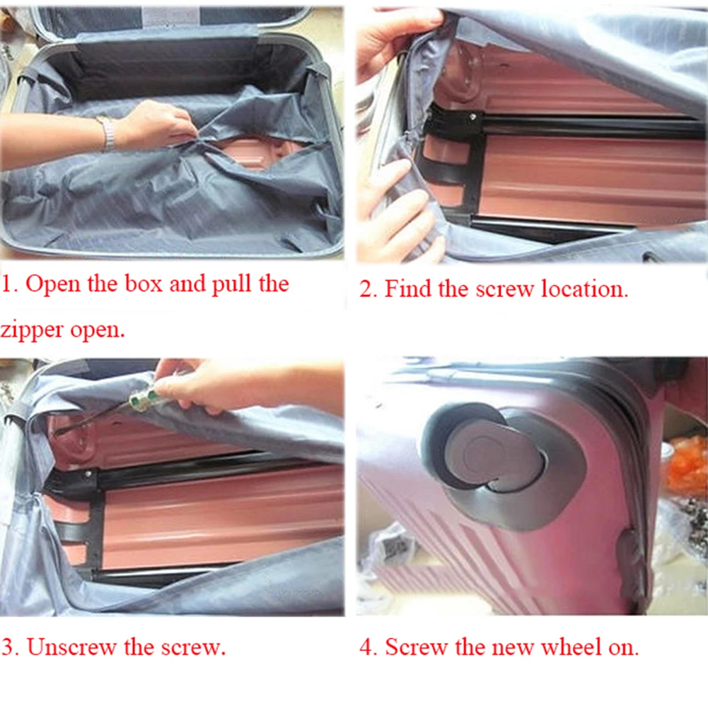 2Pcs Suitcase Wheels Luggage Spinner Caster Silent Luggage Wheels Replacement Wheels Customs Box Trolley Accessories Hot