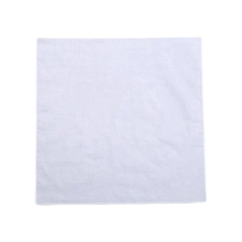 

White Color Handkerchief for Woman Embroidery Tie-dye Man Pocket Handkerchief Drop Shipping