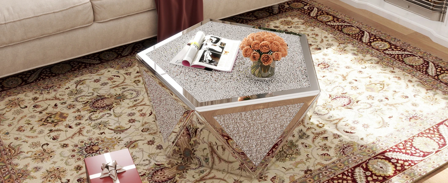 Silver Coffee Tables for Living Room Mirrored Coffee Table