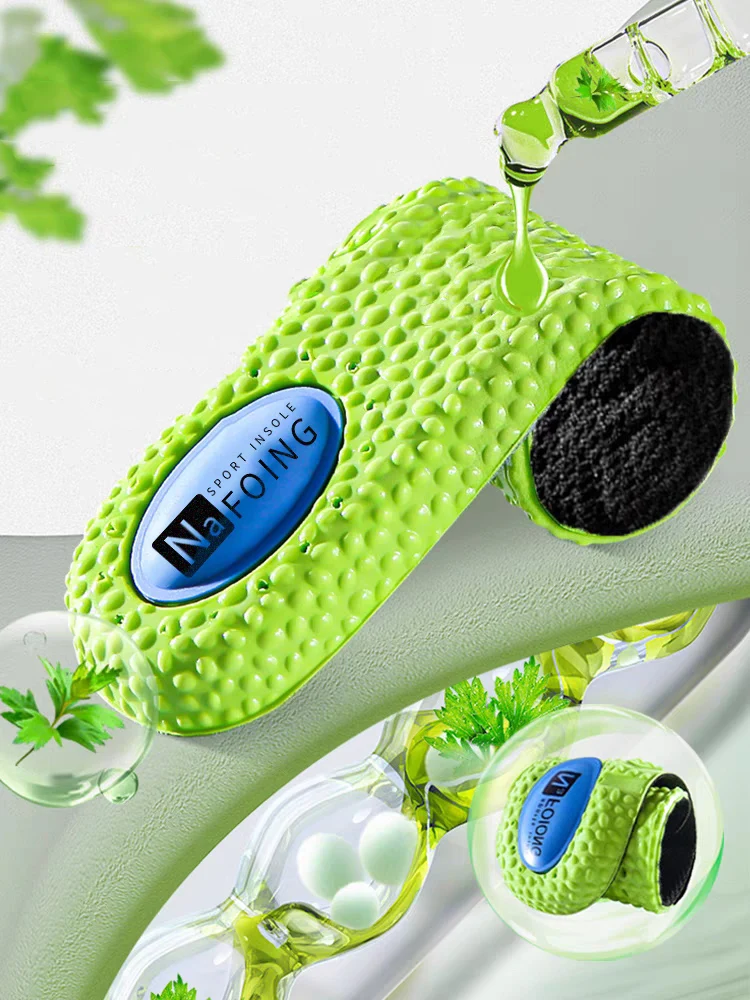 Description Picture 4 of itemLatex Memory Foam Insoles Breathable Deodorant Support Insole for Men Women Soft Massage Sports High Elasticity Shoe Pads Sole
