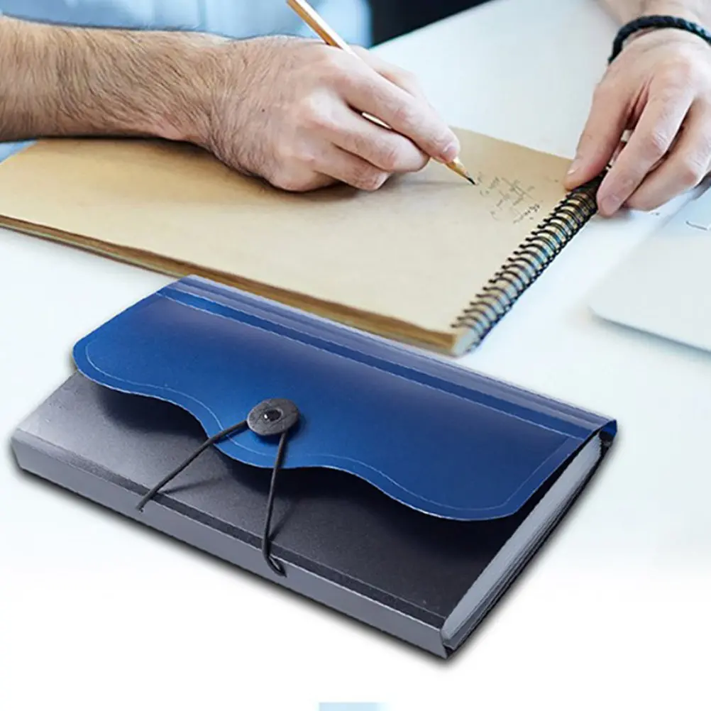 경량 확장형 파일 폴더 가방, 대용량 문서 정리함 (종이, 영수증, 쿠폰, 티켓, 데스크탑 파일용)