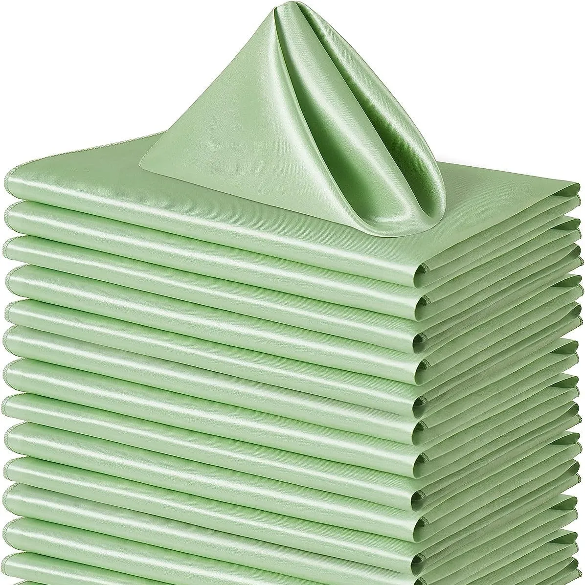 High-Density Satin Polyester Napkins - Square Silk-like Dinner Placemats for Restaurants