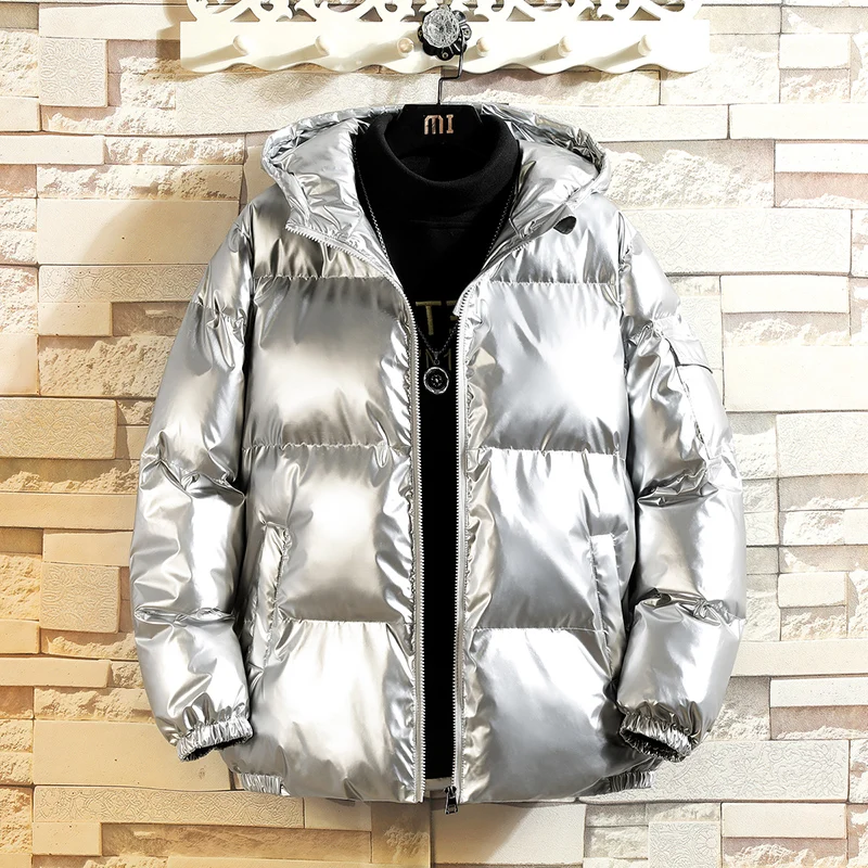 Down Jacket Men's Winter Thickened Korean Style Trendy Short Hooded Workwear Coats Men's Warm Quilted Jacket
