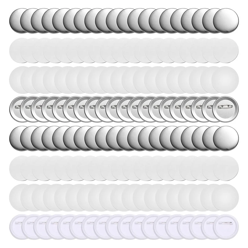 

Blank Button Badge Parts 2.25 Inch Button Maker Supplies Fit For Button Machine (2.25 Inch-Set Of 200) Silver