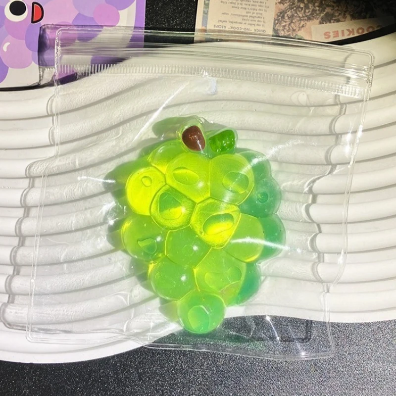 Cozy Squishy Handmade Grape Squeeze Simulated Fruit Stress Relief Slow Rebound Sensory Fidget Toy For Anxiety And Focus_voghion.com