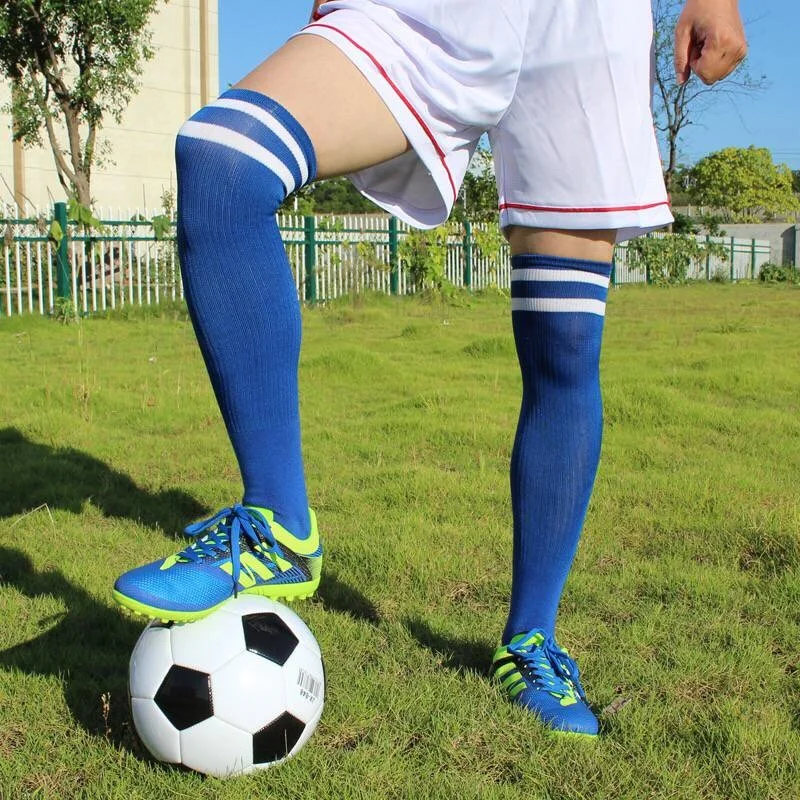 18 Colors Towel Bottom Sports Soccer Socks Adults Kids Breathable Football Club Knee High Training Running Long Stocking