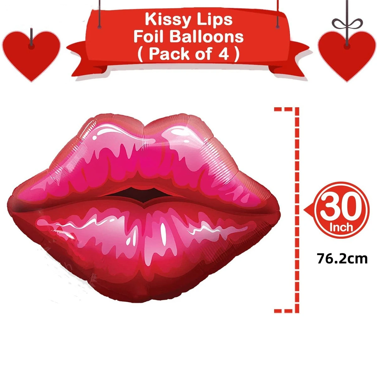 4/8Pcs Big Red Lip Balloons 30in Kiss Xoxo Balloon Valentine Day Wedding Decorations Surprise Party Decor Xmas Home Supplies images - 6