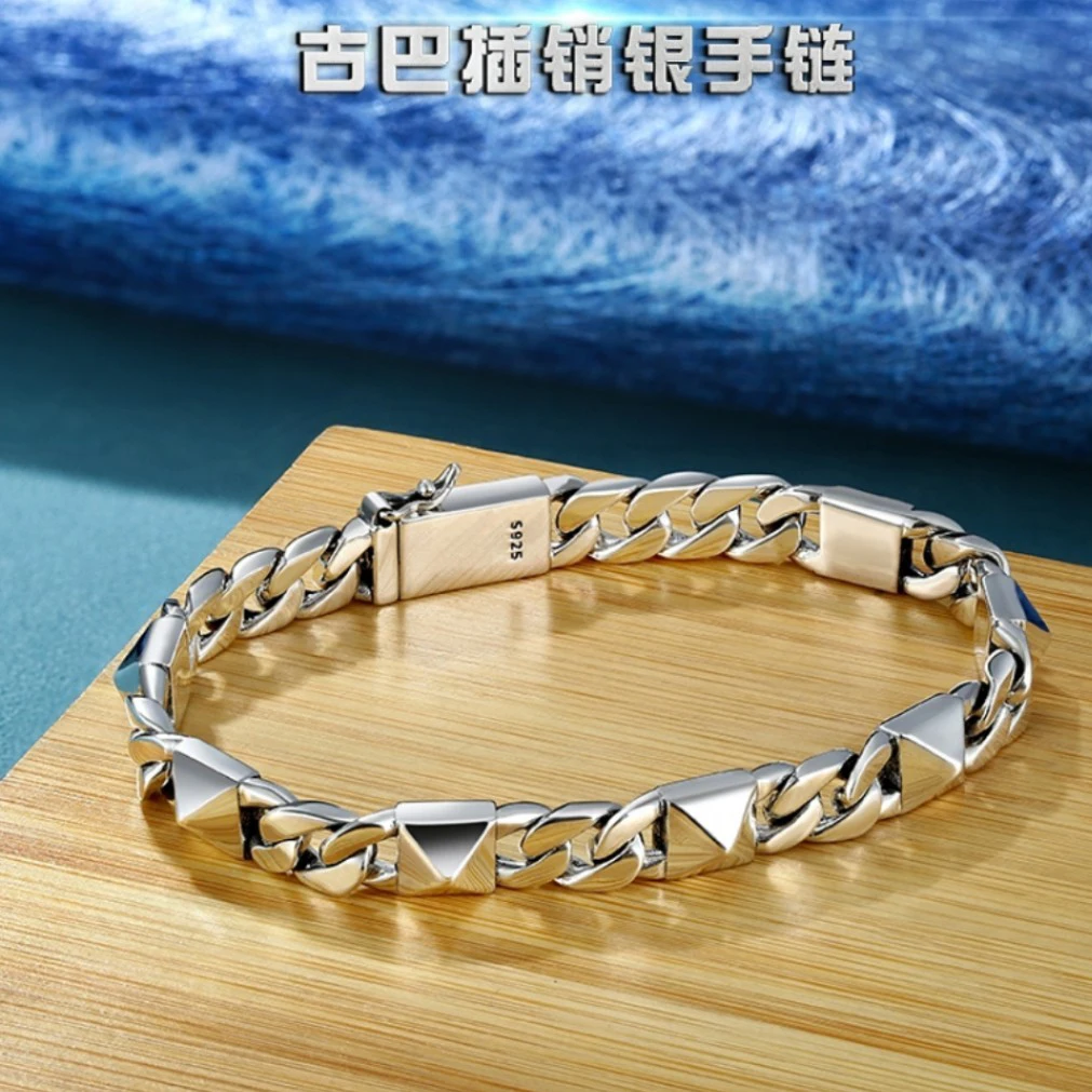 Nail Bracelets Silver 925 Men Silver Nail Bracelet Nail Bracelet 925silver 925 Aliexpress