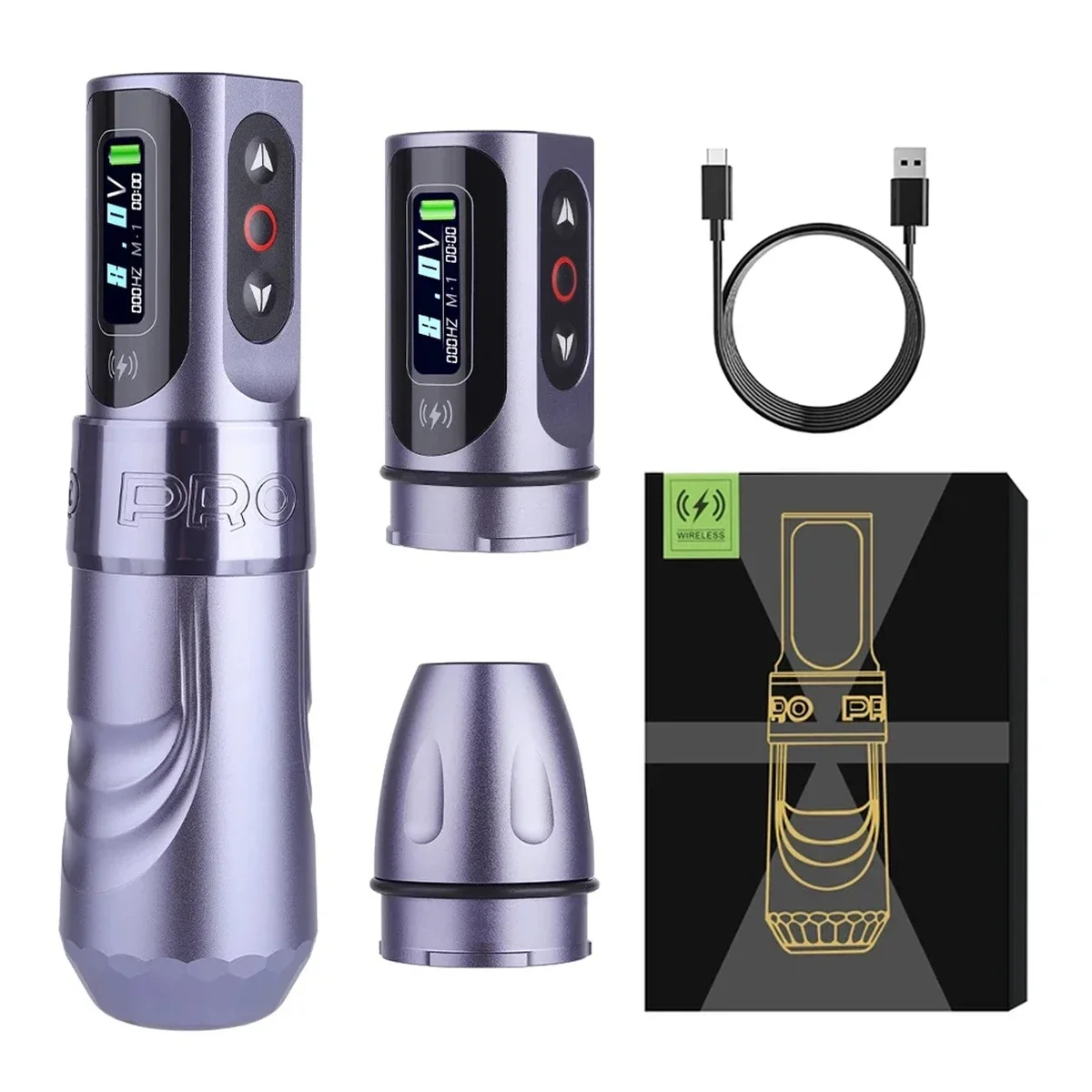 MAMBA Professional MAX PRO Wireless Tattoo Pen Machine Brushless Motor With Two LED Display Batteries Permanent Makeup