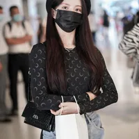 2025 New Women's Moon Printed Bottom Shirt Tight Elastic Slim Fit Inner Wear Outer Long Sleeve T-shirt 1
