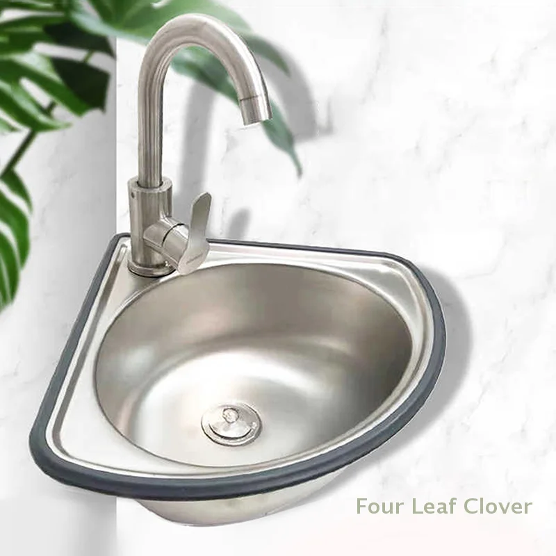 RV Kitchen Sink Stainless Bathroom Basins Camper Vegetable Corner Motorhome Bar Steel Small Single Bowl Drop Tub kitchen sink