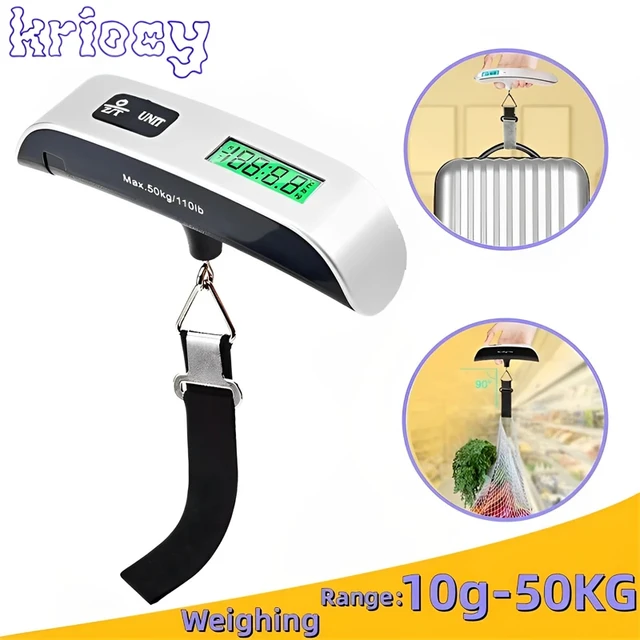 50kg Digital Suitcase Scale Hanging Scale Electronic LCD Travel Suitcase  Luggage Bag Weight Scales - AliExpress