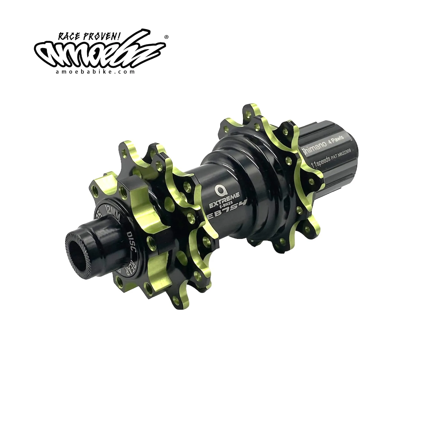 

Amoeba HU-EB754B-R d12x148L/32H/36H/Shimano9/10/11/12 Speed/SRAM-XD/XDR Rear hub bicycles for E-bike/MTB