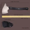 WPKOPYA German Ebony handle D2 steel (15.2 ") Full Tang multi-purpose axe, Tactical outdoor survival Axe, outdoor EDC tool axe 5