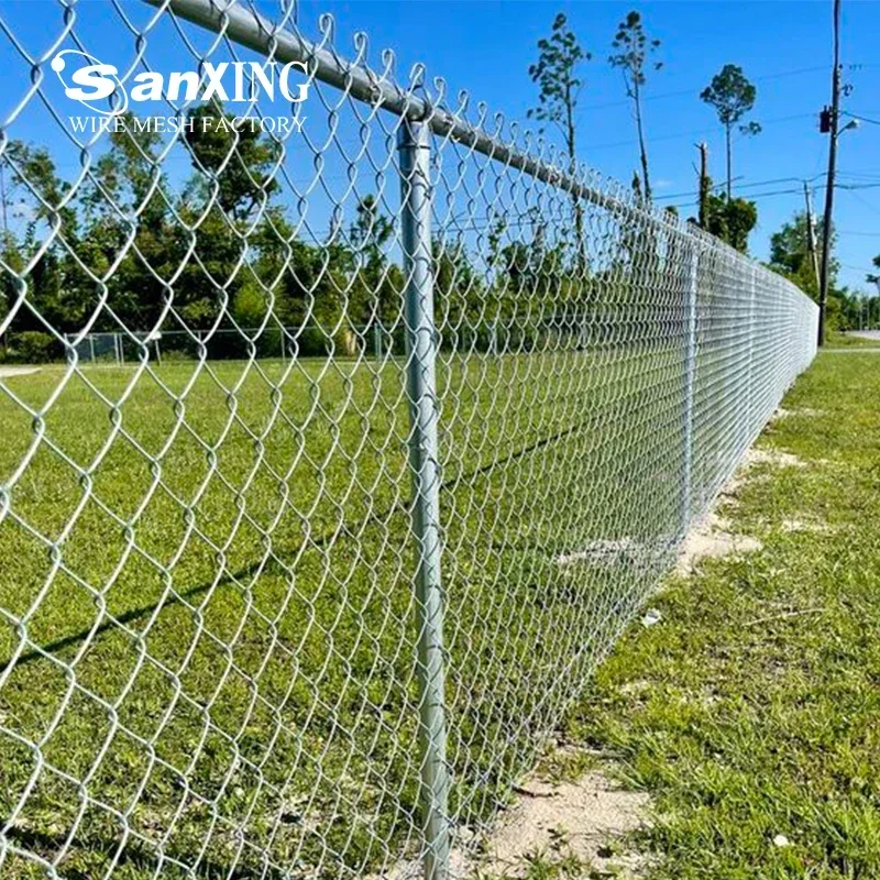 Sustainable Wholesale Industry Used hot Dipped Galvanized PVC coated Iron Wire Mesh Chain Link Fence For Baseball Fields 5
