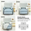 Jacquard Recliner Sofa Cover 1 Seater Stretch Relax Armchair Cover Non-Slip Sofa Covers for Living Room Washable 1 Set 6