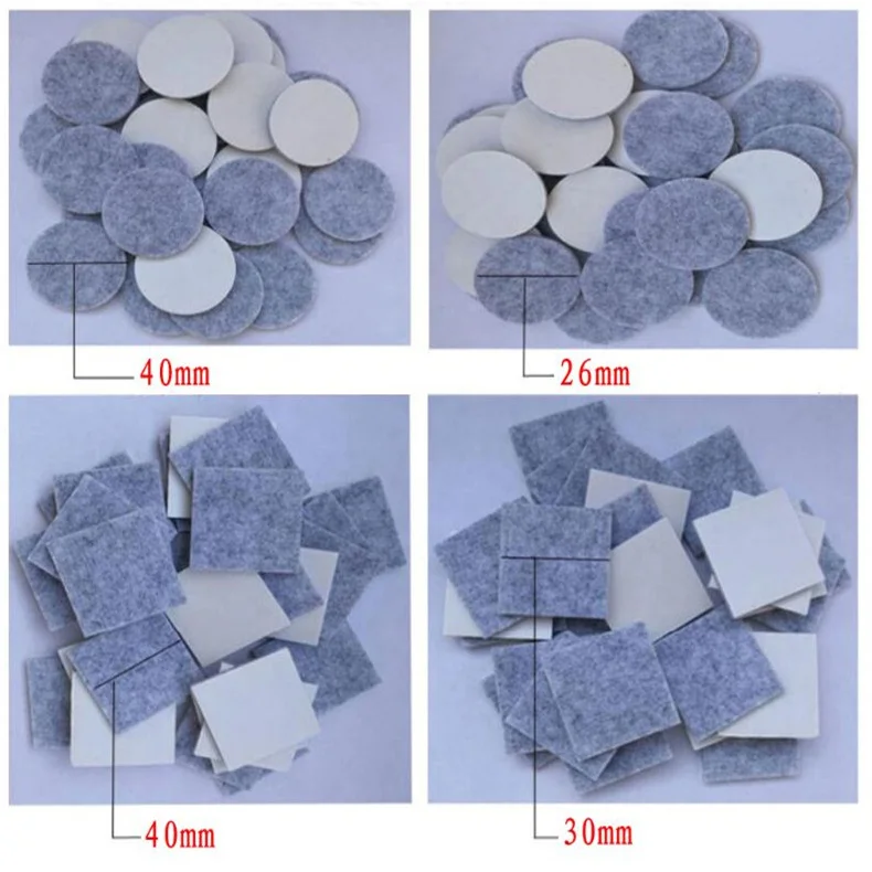 80/130pcs Furniture Chair Table Leg Self Adhesive Felt Wood Floor Protector Pads floor scratch protector Mute Non-slip Feet chair leg caps furniture leg caps