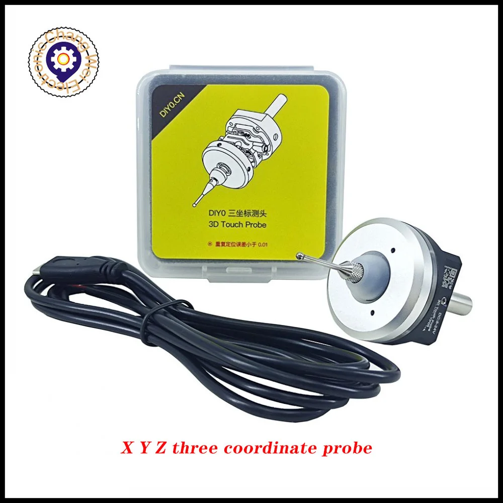 CNC V6 anti-roll 3D Touch Probe edge finder to find center desktop probe compatible with mach3 and grbl cnc probe