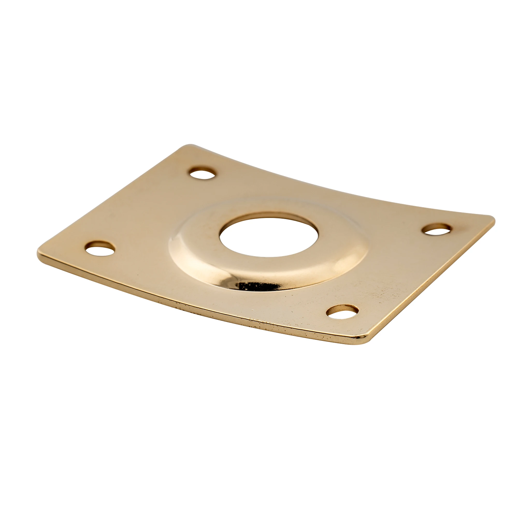 Musiclily Pro Steel gebogene, rechteckige Jack-Buchsenplatte aus Stahl, 10 mm Loch für E-Gitarre, Bass – Detail 12