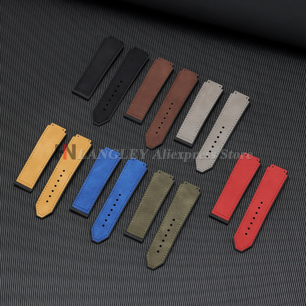Matte Leather Sport Bracelet: Luxury Men's Watch Strap