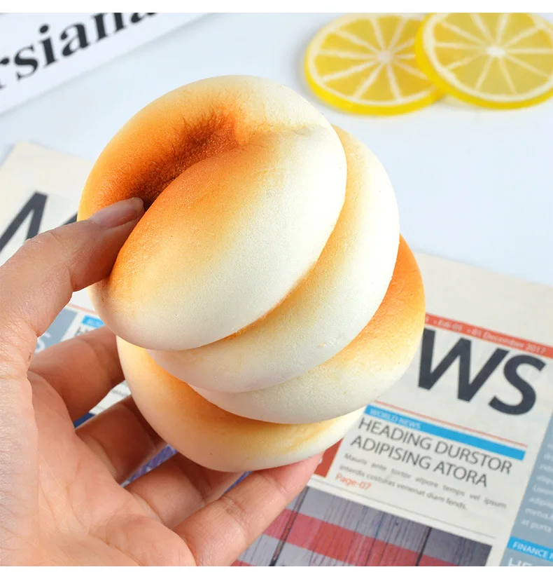 Gefälschtes chinesisches Mantou-Squishy, realistisches gedämpftes Brötchen, simuliertes Brotmodell, weiches, langsam steigendes Spielzeug, lustiges Geschenk, kreatives Geburtstagsgeschenk – Detail 7