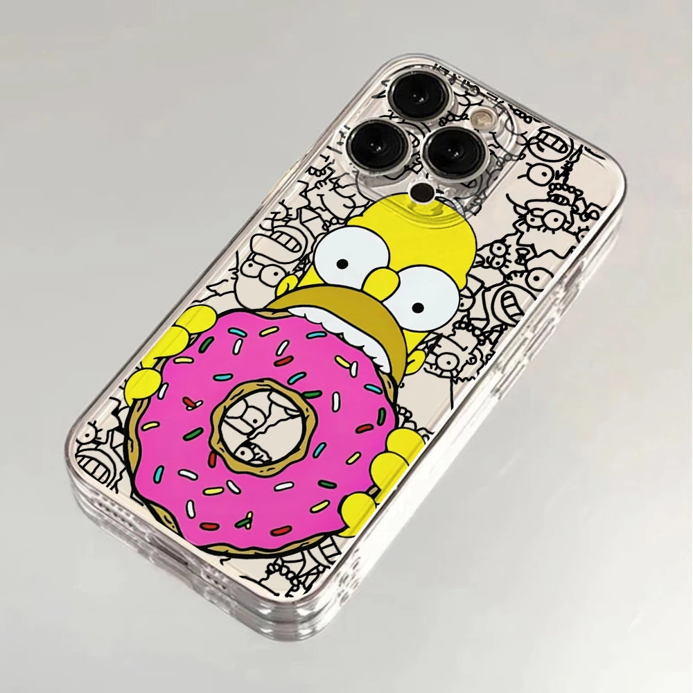 Playful Simpsons Family Clear Phone Case Cover