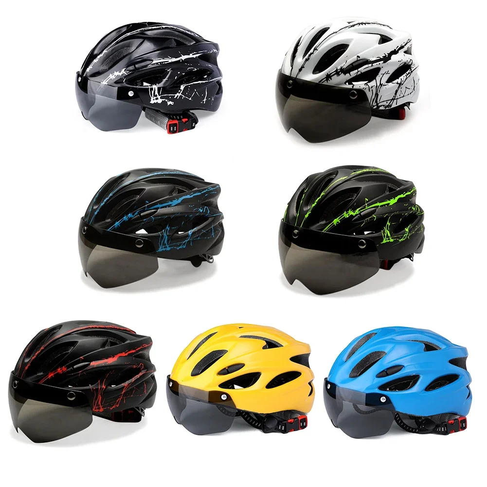 Cycling Helmet Anti-collision Head Protection Safety Hat with Taillight Portable Lightweight Ultralight Adjustable for Men Women