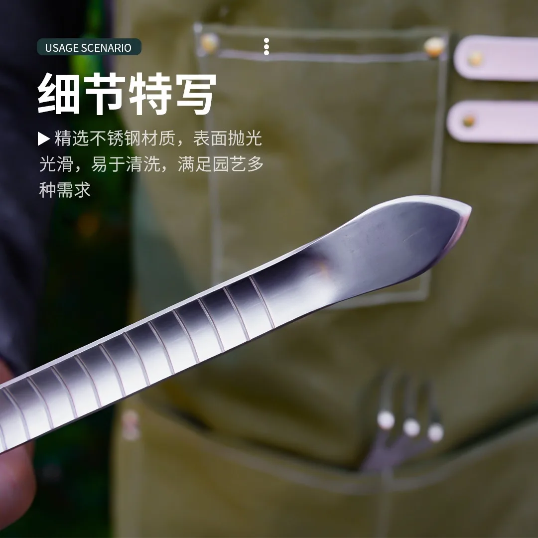 Thickened bonsai special rake, gardening rake, handmade bonsai pruning and planting dual-use soil compactor