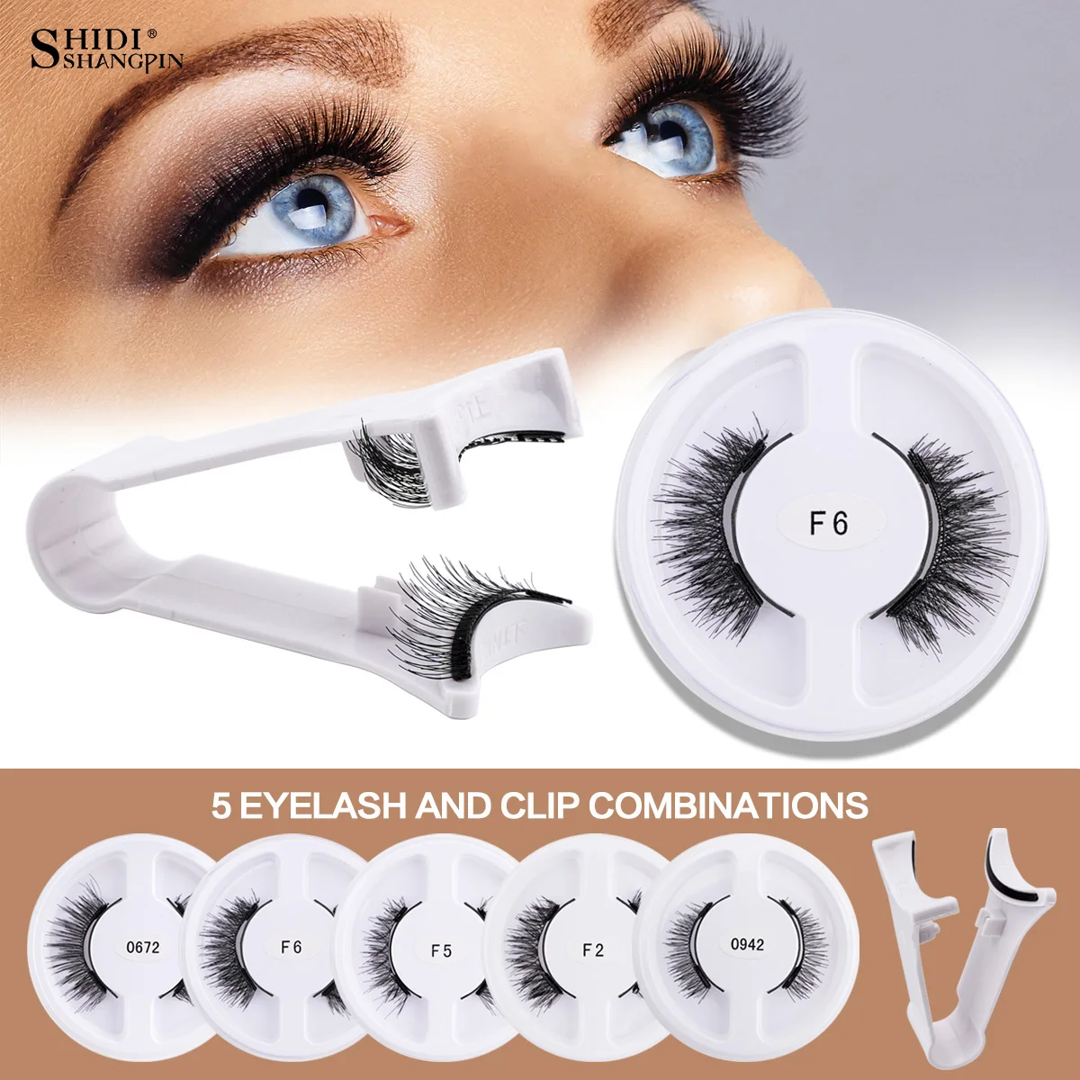 3D Magnetic Lashes Kit With Curler Natural Soft Magnetic False Eyelashes No Glue Needed Fluffy Reusable Make Up 5 pairs